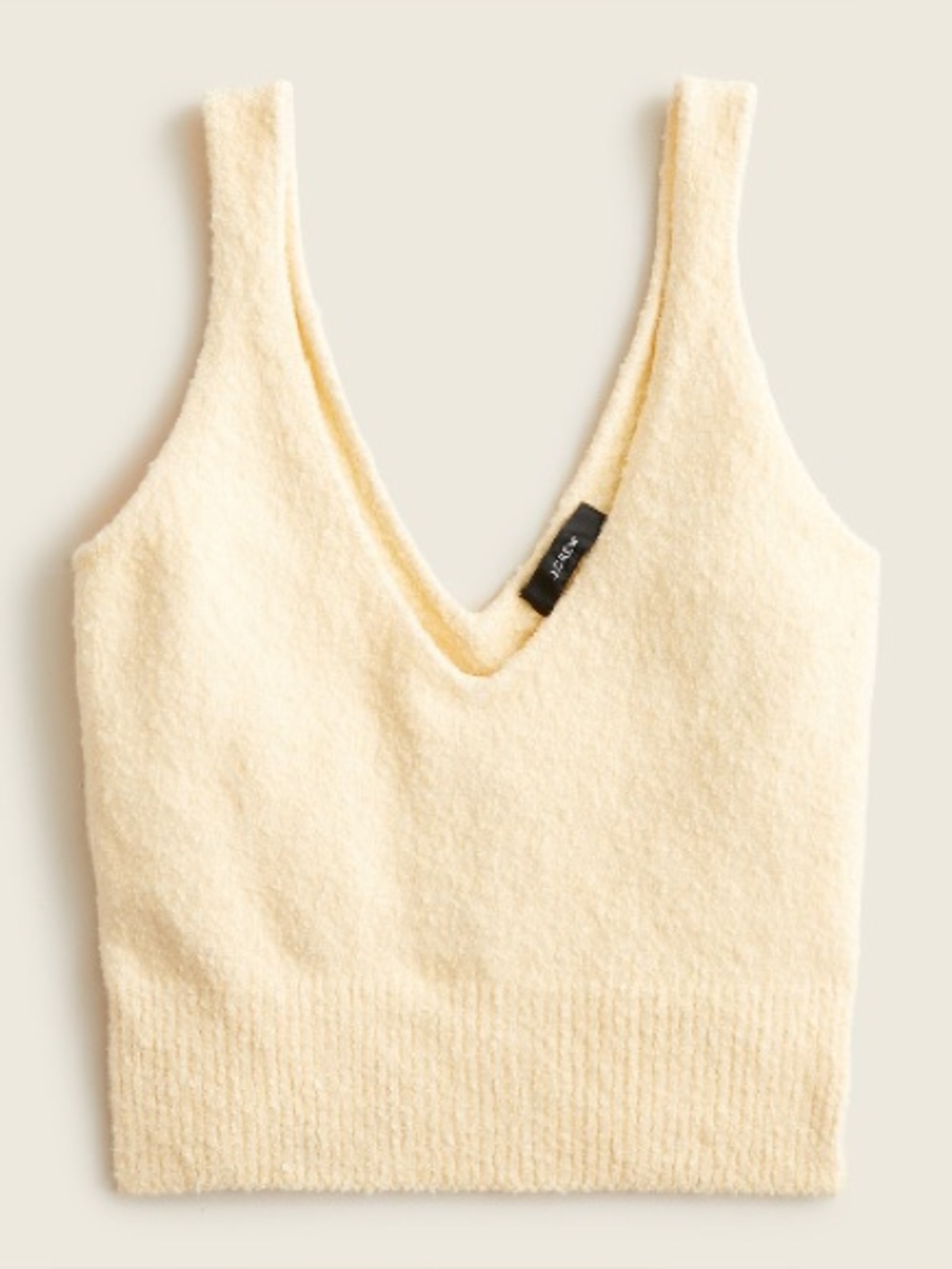 J.Crew Butter Yellow Boucle Crop Tank Top